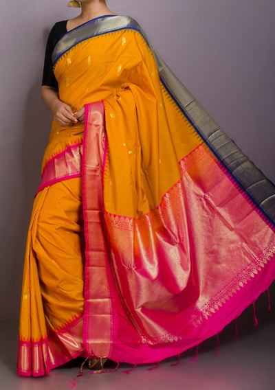 Traditional Hand Woven Gadwal Silk Saree - db23606