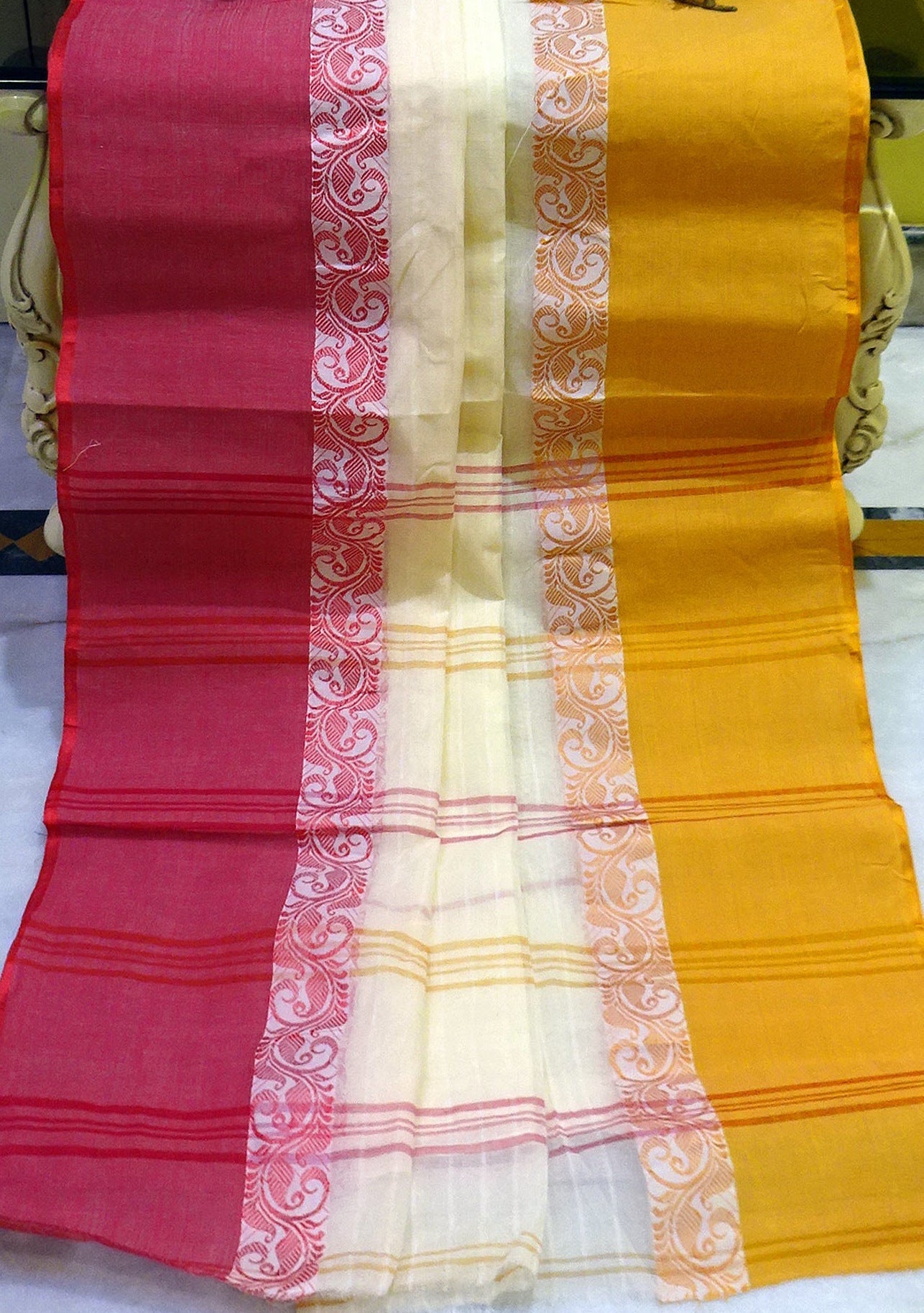 Traditional Handloom Bengal Cotton Saree - db18252