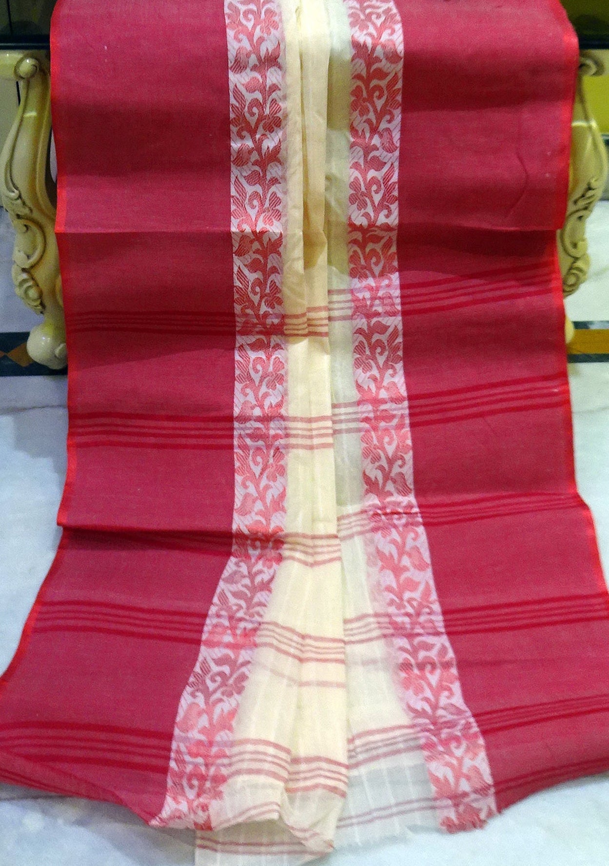 Traditional Handloom Bengal Cotton Saree - db18253