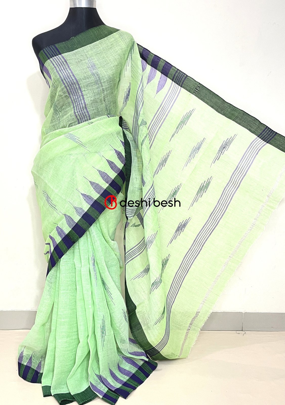 Traditional Monipuri Handloom Cotton Saree: Deshi Besh.