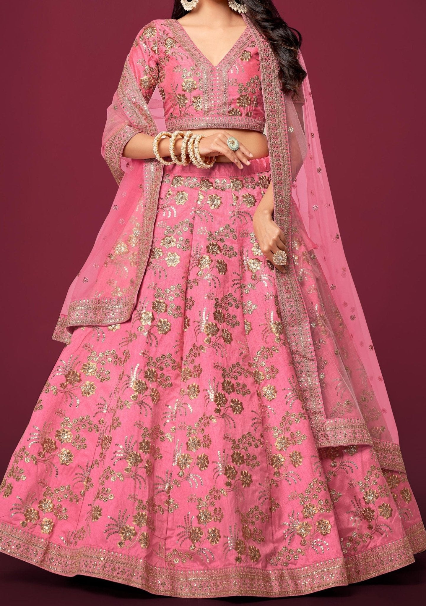 Buy Exclusive Bridal Lehenga Heavy Soft Net Lehenga Choli With Four Side  Less Border Dupatta , Wedding Lehenga , Pink Lehenga Choli Online in India  - Etsy